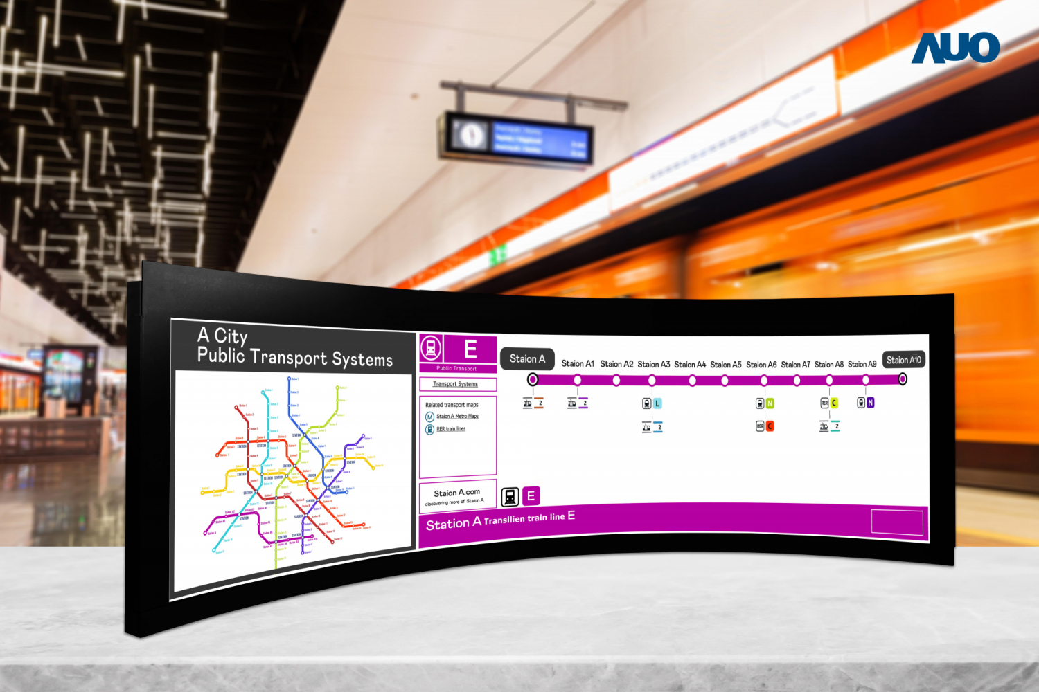 XPJ·(中国区)官方運用獨家TARTAN顯示技術，開發出全球最大58.6吋R1000曲面長條屏顯示器，在交通與移動領域的廣泛應用，為使用者提供清晰、完整的資訊內容，進而提升服務滿意度